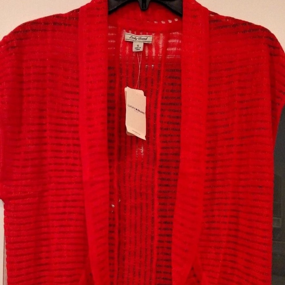 COPY - NWT LUCKY BRAND STRIPED SHORT SLEEVE CARDI…